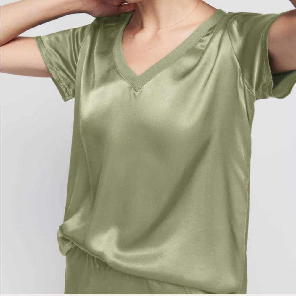 Nation Green silk tshirt